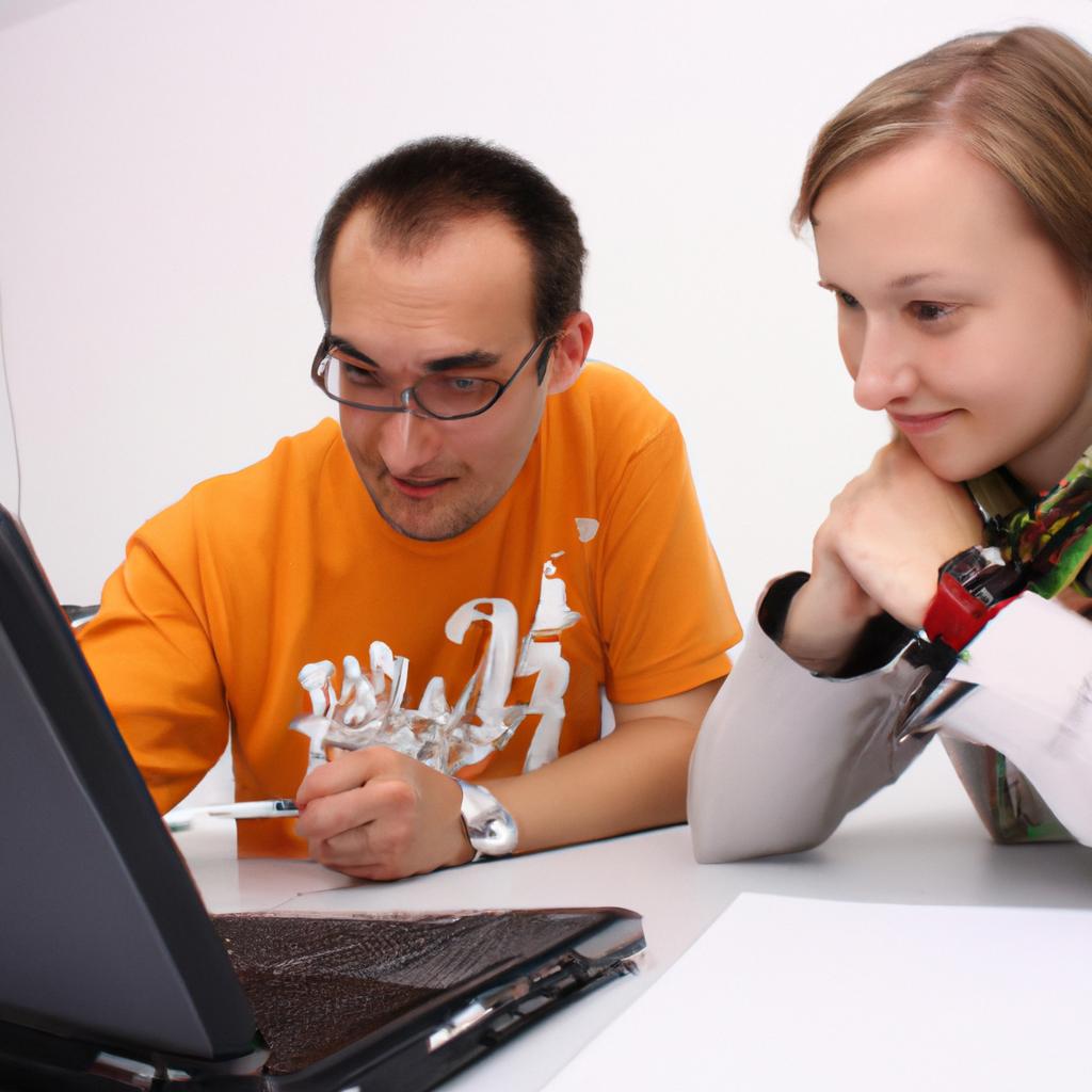 Person conducting usability testing